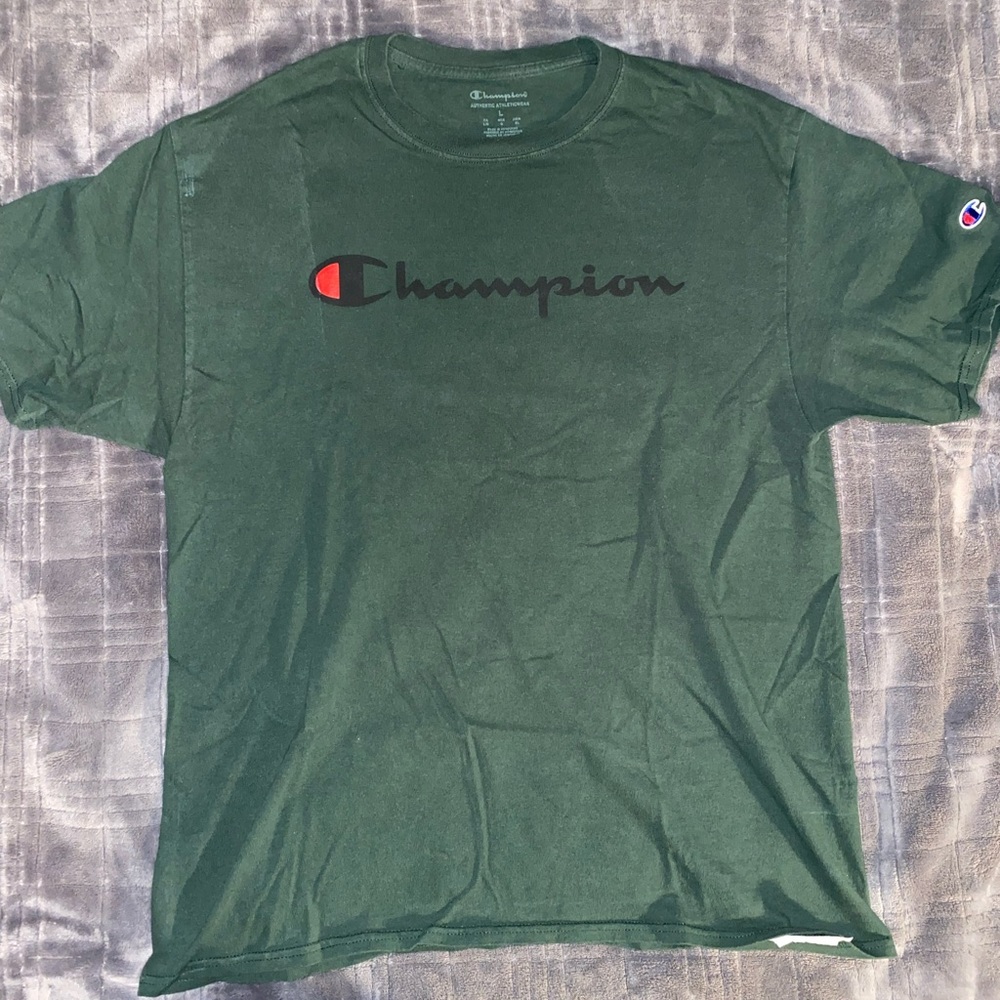 Champion Green T shirt Mens Large